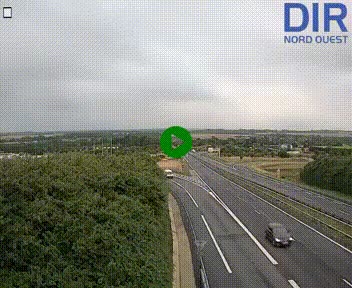 Webcam au début de l'A84 sur le périphérique Ouest de Caen (N814) à hauteur de la sortie 9, Porte de Bretagne