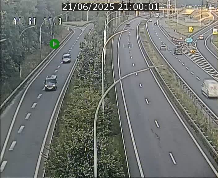 Traffic live webcam Luxembourg Senningerberg - A1 direction Allemagne - BK 11.3