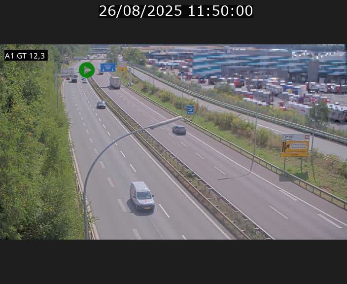 Traffic live webcam Luxembourg Senningerberg - A1 direction Allemagne - BK 12.3