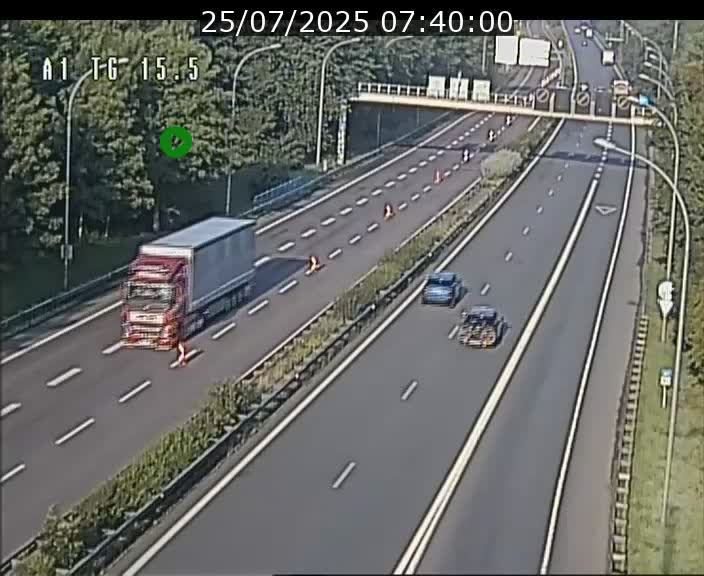 Traffic live webcam Luxembourg Munsbach - A1 direction Luxembourg - BK 15.5