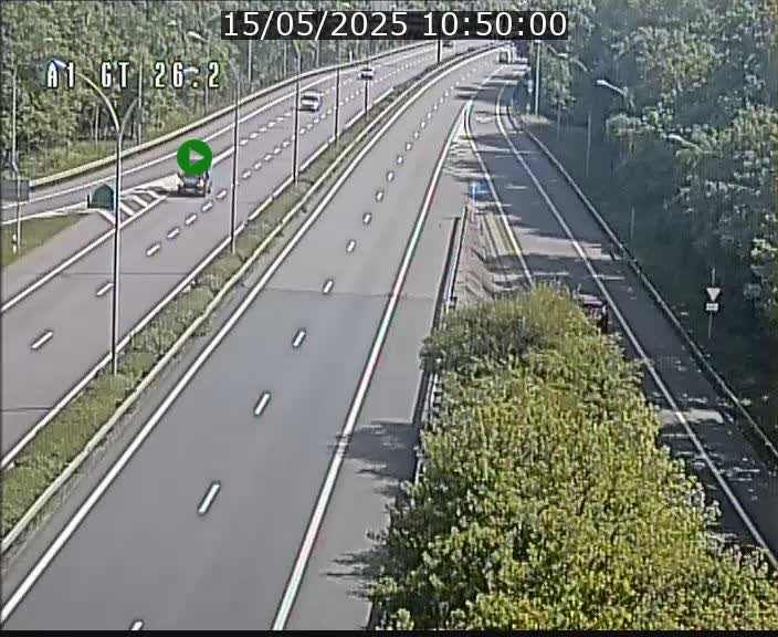 Traffic live webcam Luxembourg Grevenmacher - A1 direction Allemagne - BK 26.2