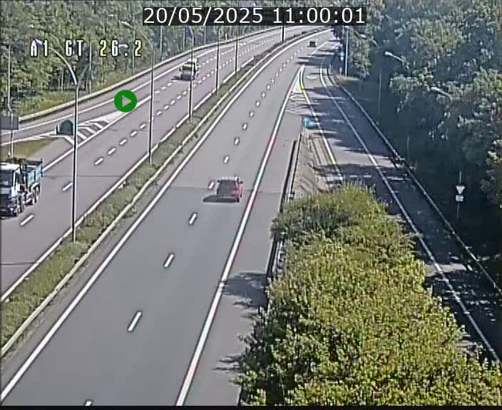 Traffic live webcam Luxembourg Grevenmacher - A1 direction Allemagne - BK 26.2