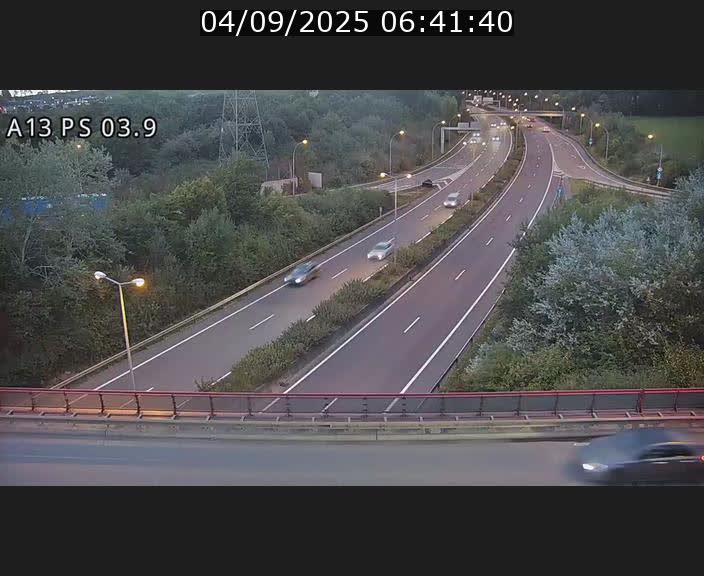 Traffic live webcam Luxembourg Differdange - A13 direction Esch-sur-Alzette - BK 3.9