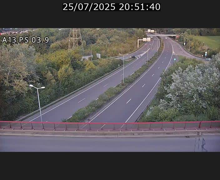 Traffic live webcam Luxembourg Ehlerange - A13 direction Esch-sur-Alzette - BK 6.8