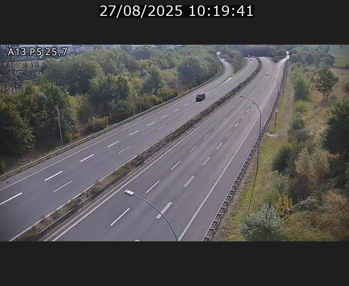 Traffic live webcam Luxembourg Frisange - A13 direction Allemagne - BK 26