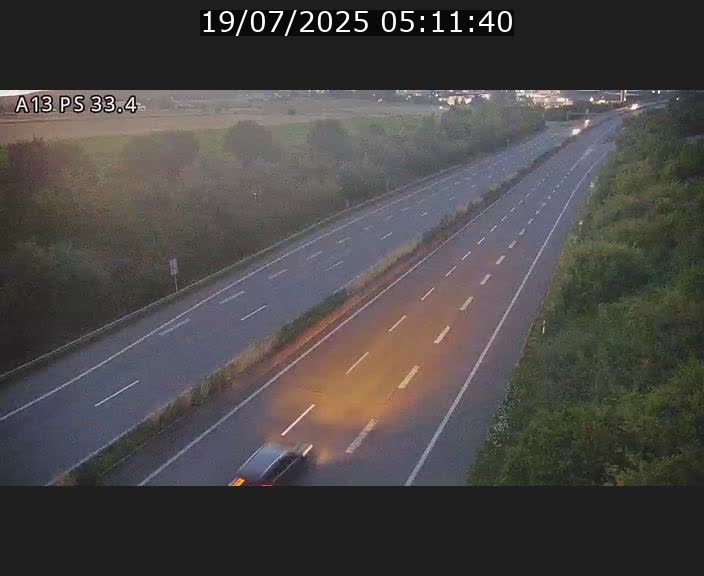 Webcam trafic sur A13 à hauteur de Mondorf-les-Bains en direction d'Altwies
