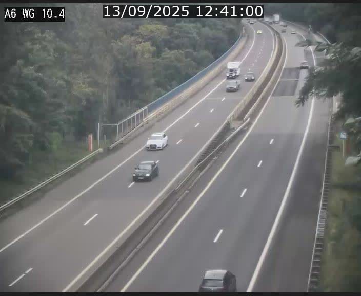 Traffic live webcam Luxembourg Mamer - A6 - BK 10.4 - direction Luxembourg/France/Allemagne