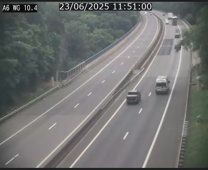 Traffic live webcam Luxembourg Mamer - A6 - BK 10.4 - direction Luxembourg/France/Allemagne