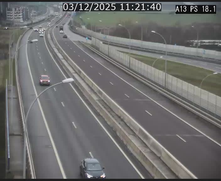 Traffic live webcam Luxembourg Dudelange - A13 direction Croix de Bettembourg - BK 18.1