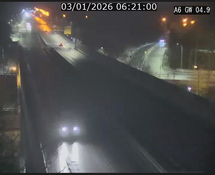 Traffic live webcam Luxembourg Croix de Cessange - A6 - BK 4.9 - direction Belgique