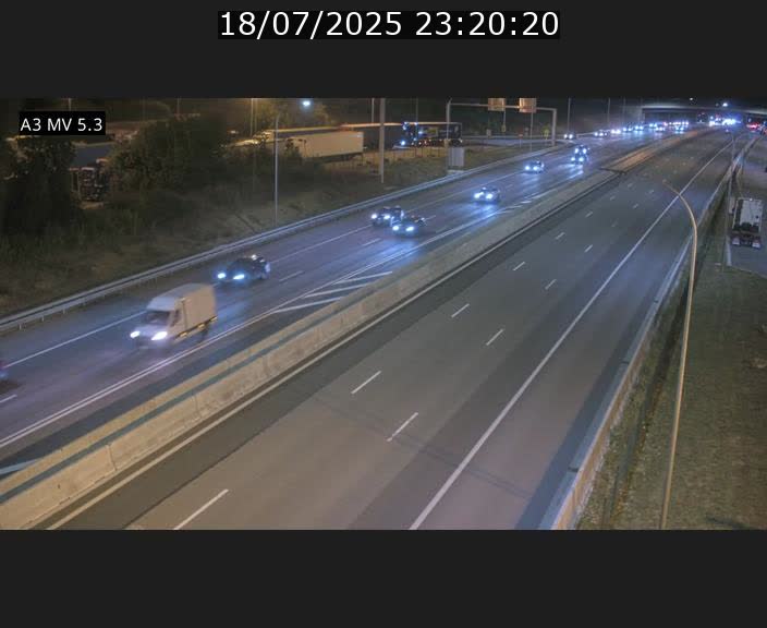 Webcam à l'Aire de Berchem au Luxembourg sur l'A3. Vue orientée vers la France
