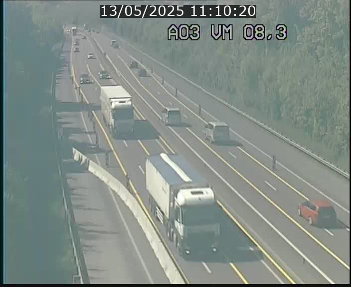Traffic live webcam Luxembourg Bettembourg - A3 - BK 8.3 - direction France