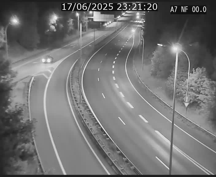 Caméra autoroute Luxembourg A7 - Echangeur A1/A7 Grünewald direction Tunnel Stafelter