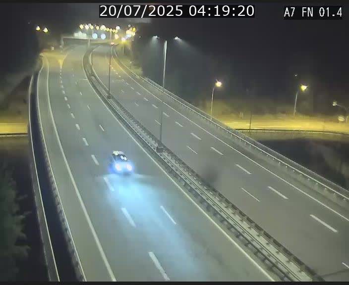 Caméra autoroute Luxembourg A7 - Tunnel Stafelter - direction Echangeur Grünewald