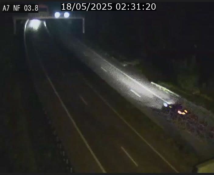 Webcam autoroute A7 au Luxembourg à la sortie du Tunnel Stafelter vers le Nord