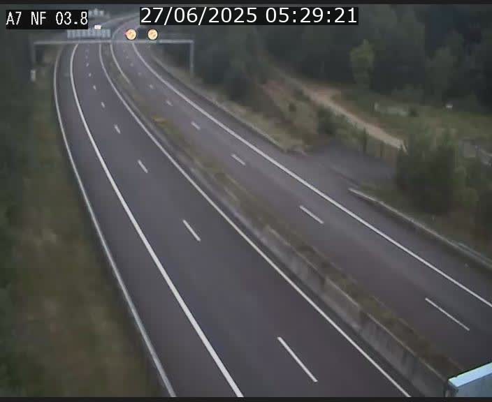 Webcam autoroute A7 au Luxembourg à la sortie du Tunnel Stafelter vers le Nord