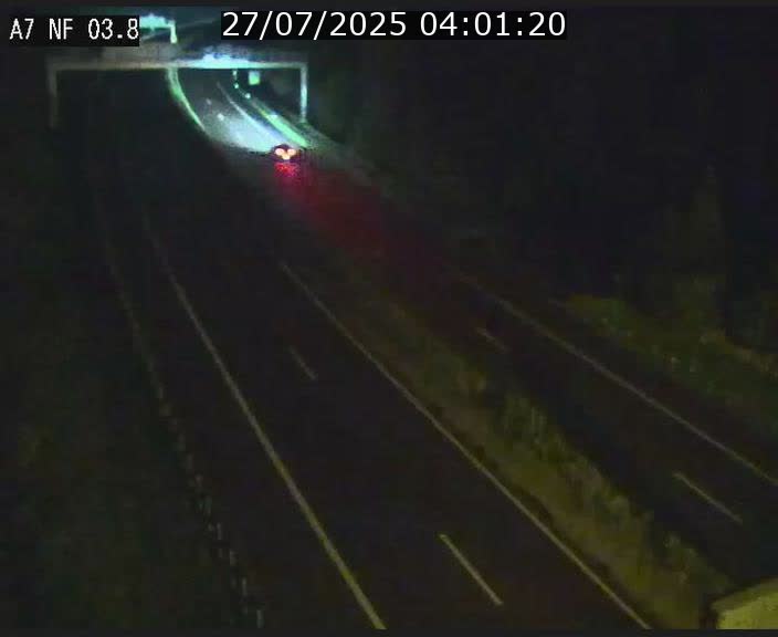 Webcam autoroute A7 au Luxembourg à la sortie du Tunnel Stafelter vers le Nord