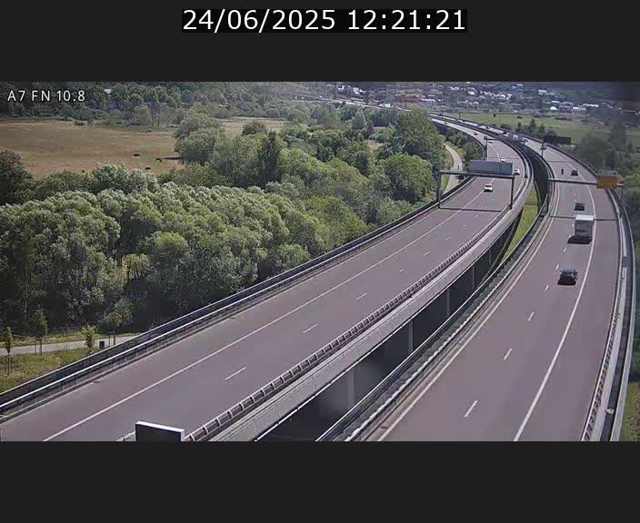 Caméra trafic Luxembourg - A7, Tunnel Gousselerbierg, sortie sud, direction rond-point Lorentzweiler (BK 10.8)