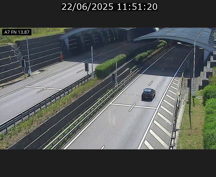 Caméra trafic Luxembourg - A7, Tunnel Gousselerbierg, entrée nord, direction Lorentzweiler