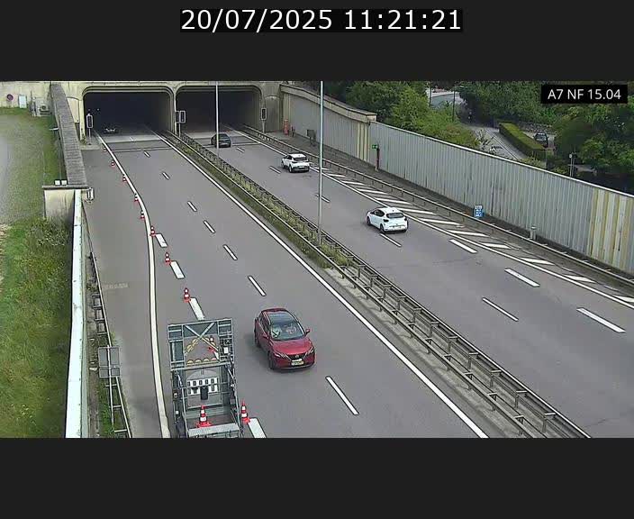 Caméra trafic Luxembourg - A7, Tunnel Mersch, entrée sud, direction Ettelbruck