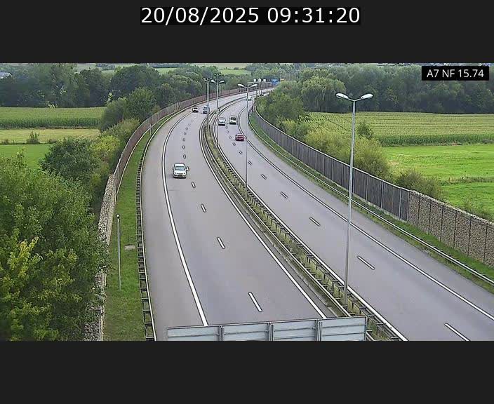 Caméra trafic Luxembourg - A7, Tunnel Mersch, entrée nord, direction Lorentzweiler