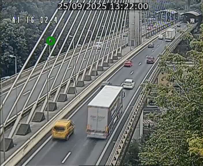 Traffic live webcam Luxembourg Sandweiler - A1 direction Luxembourg-ville - BK 2.4