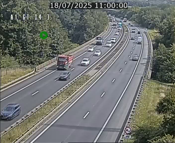 Traffic live webcam Luxembourg Itzig - A1 direction Sandweiler - BK 4.3
