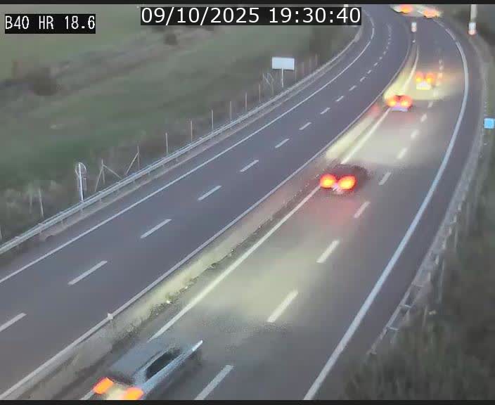 Webcam sur la route de liaison entre Micheville et Esch-Belval à la frontière entre le Luxembourg et la France. Vue orientée vers la Lorraine.