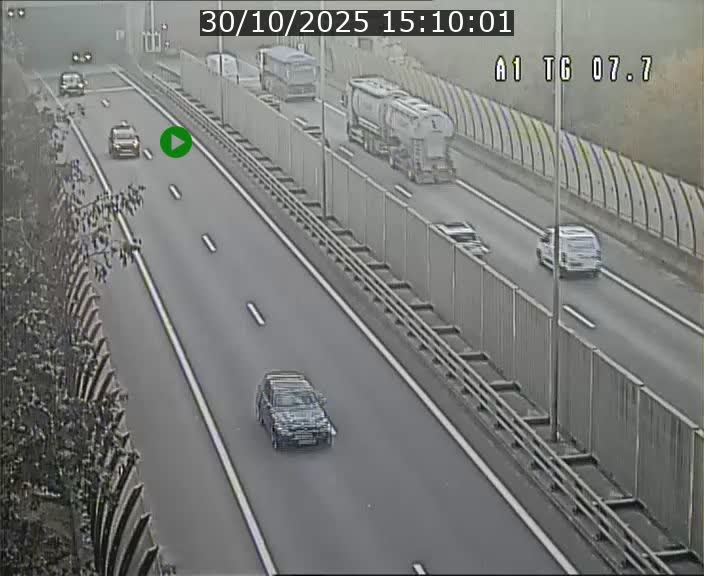 Traffic live webcam Luxembourg Kirchberg - A1 direction Luxembourg-ville - BK 7.7
