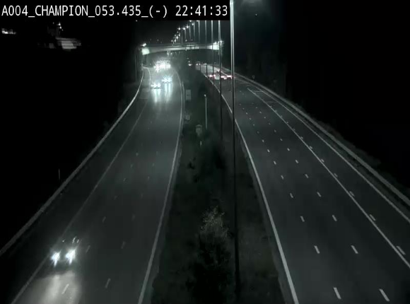 Webcam E411 à Champion, à proximité de Namur. Vue orientée vers Bruxelles