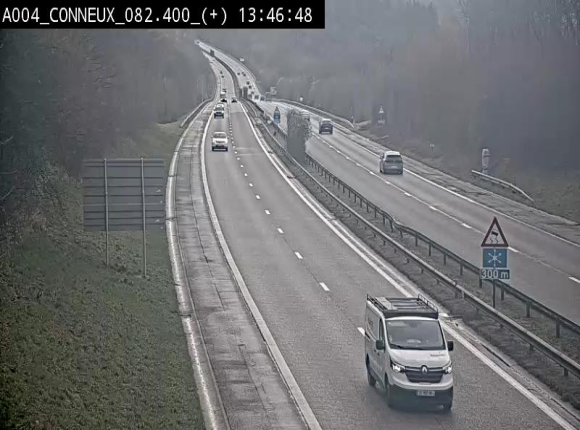 Webcam à hauteur de Conneux sur l'E411 en direction du sud de la Belgique