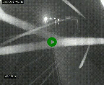 Webcam autoroute A63 en périphérie de Bordeaux au sud-est de la ville, en provenance du bassin d'Arcachon. Vue orientée vers Bordeaux