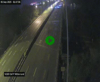Webcam sur le périphérique de Bordeaux à l'est de la ville. Caméra située sur le Pont Mitterand sur la N230