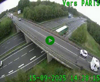 Clone of Caméra routière sur l'autoroute A20 au nord de Limoges, à la jonction avec la N520. Vue orientée vers Paris