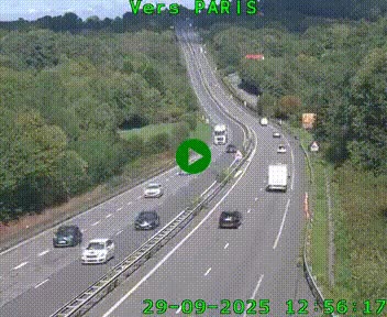 Caméra routière sur l'autoroute A20 à Bessines-sur-Gartempe. Vue orientée vers Paris