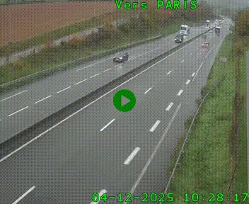 Caméra routière sur l'autoroute A20 à Saint-Hilaire-Bonneval, au sud de Limoges. Vue orientée vers Paris