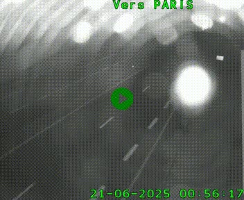Caméra routière sur l'autoroute A20 à Saint-Hilaire-Bonneval, au sud de Limoges. Vue orientée vers Paris