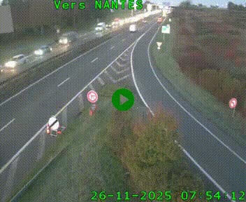 Webcam N147 au nord de Poitiers et à la jonction avec la A10