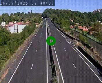 Caméra autoroute A75 à hauteur de Coudes, en direction de Clermont-Ferrand