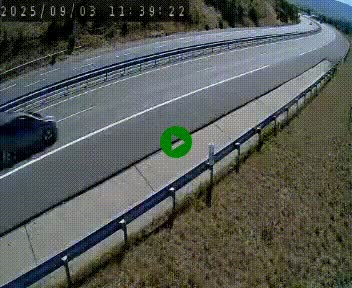 Caméra autoroutière France - A75, Engayresque, entre Millau et Séverac-le-Chateau, en direction de Montpellier