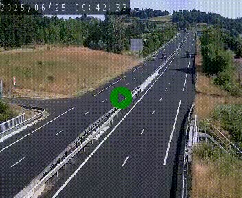 Caméra autoroutière France - A75, Coren, en direction de Montpellier