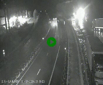 Caméra autoroute A75 à hauteur du col du rocher blanc en direction de Montpellier