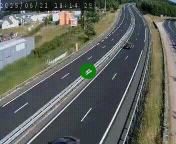 Caméra autoroute A75 à hauteur du col du rocher blanc en direction de Montpellier