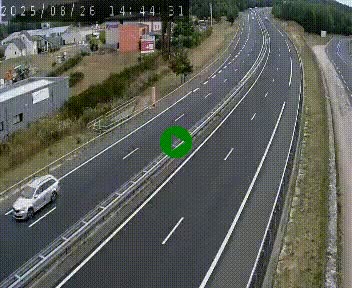 Caméra autoroute A75 à hauteur du col du rocher blanc en direction de Montpellier