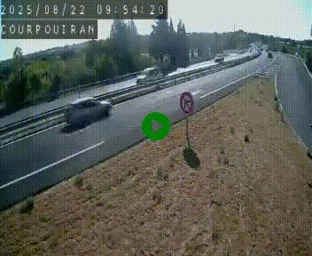 Caméra routière France - N109, Courpouiran - La plaine, en direction de Clermont l'Hérault, à la sortie de Montpellier