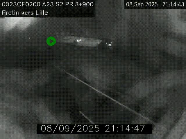 Webcam autoroute A23 à hauteur de Fretin. Vue orientée vers Lille