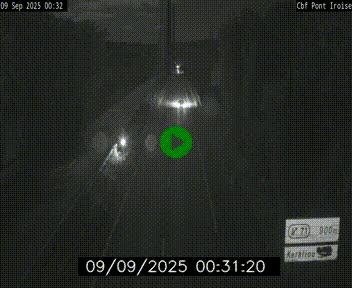 Webcam sur la N165 après le Pont de l'Iroise, à l'entrée de Brest