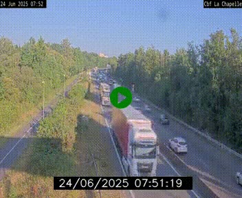 Webcam sur le périphérique de Nantes (N844) à hauteur de Porte de la Chapelle, au nord de la ville