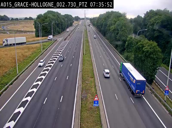 Caméra trafic Belgique - Grâce-Hollogne - E42, jonction avec A604, direction Loncin/Aéroport de Liège -  BK 3.2