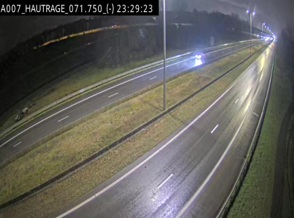 Webcam autoroute Belgique - Hautrage - E19 - BK 71.7